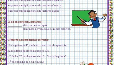 Las potencias interactive and downloadable worksheet. You can do