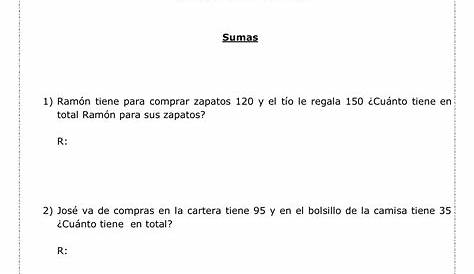 Fichas | EJERCICIOS de MATEMÁTICAS para niños de primaria