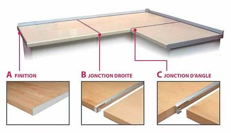 Profil jonction angle plan de travail noir lillemenage