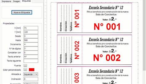 Plantilla De Rifa ~ Hacer Boletos Para Una Rifa En Word Y Excel 2010