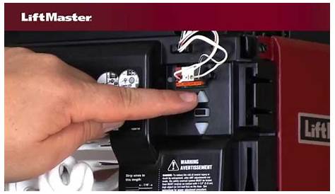 How to program travel on LiftMaster® Security+2.0™ garage door opener