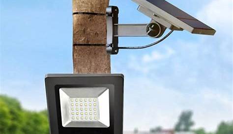 Projecteur Solaire Puissant Exterieur LED 25W Blanc Pour Extérieur