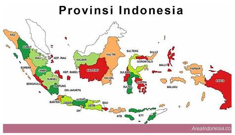 Provinsi di Indonesia beserta Ibukota, Luas Wilayah dan Tanggal berdirinya