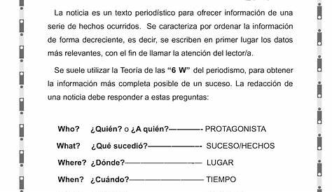 Actividades de Primero, tema: La Noticia - Escuela María Mercedes Meyreles