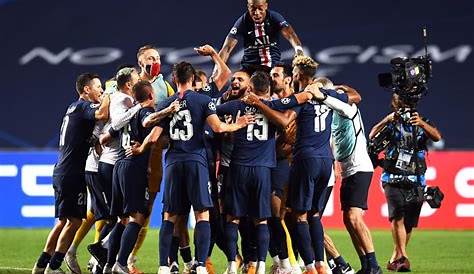 L'équipe du PSG (Paris Saint-Germain) lors de la finale de la Ligue des