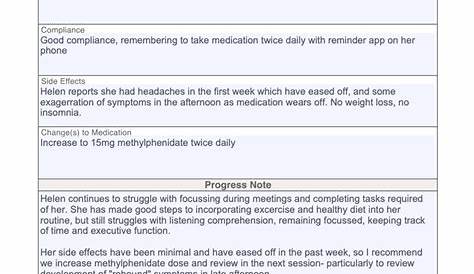 Psychiatric Progress Note Template Pdf