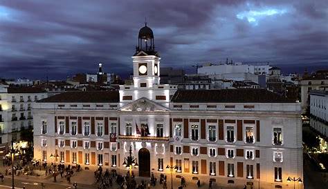 Madrid Spain, aerial view city skyline at Puerta del Sol - Laura Davis