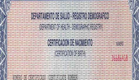 Puerto Rico Birth Certificate