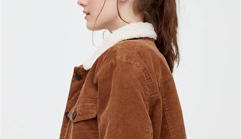 Oversized corduroy jacket with faux shearling - pull&bear | Blouson