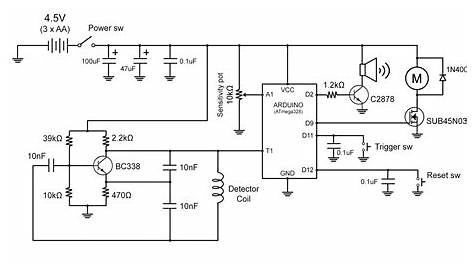 Pulse Induction Metal Detector Circuit Diagram