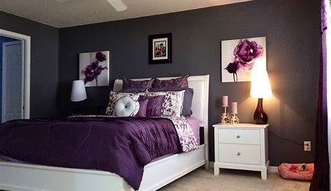 White bedroom purple bedroom gray bedroom Purple bedroom decor, Guest