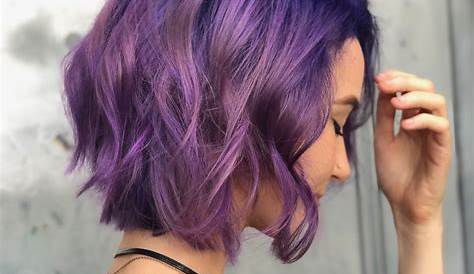 Purple Hair Short Hairstyles Adon2 cut Waves Curly Coloración De Cabello