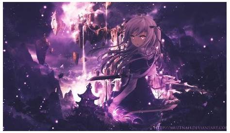 Purple Anime Girl Wallpapers - Wallpaper Cave
