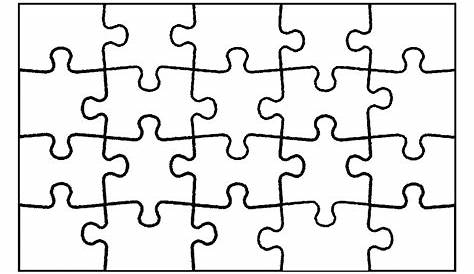 Jigsaw Puzzle Template PDF and Clipart SET: 300 Dpi School | Etsy
