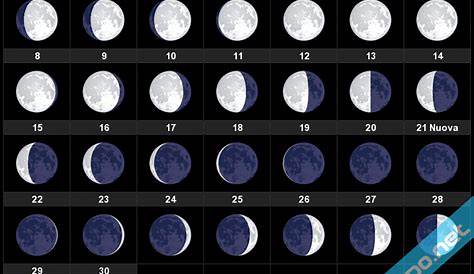 Calendario lunare Gennaio 2252 (Emisfero Sud) - Fasi lunari