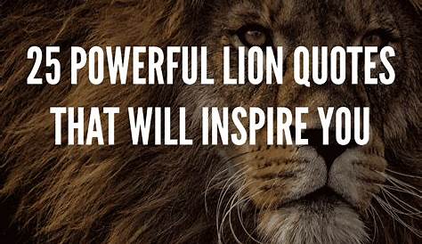 Majestic Quotes For The King Of The Jungle: Lions