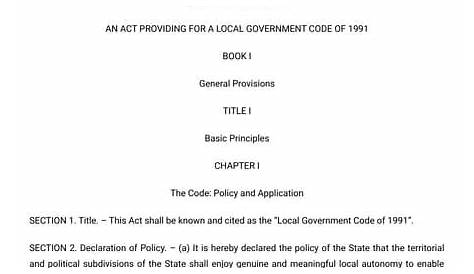 Republic Act 7160 Auto Saved) | PDF | Local Government | Decentralization