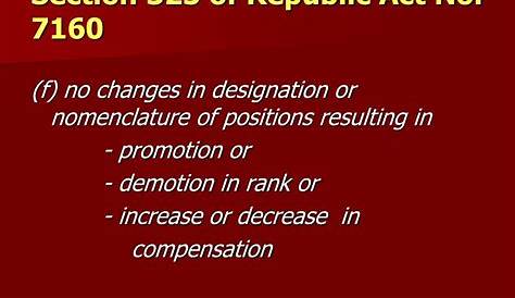 RA 7160 (The Local Government Code of 1991) Section 445: Mayor's are