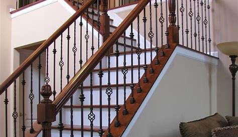 Railing Design Steel With Wood Side Mounted Stainless Rod For