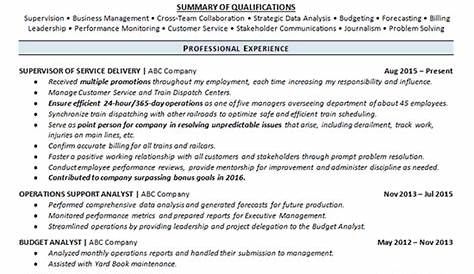 Railroad Job Resume Examples Conductor Samples Qwik