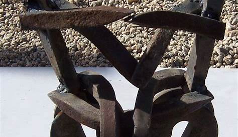 Railroad Spike Art Pennsylvania Vintage Iron Sculpture Tennis Player C