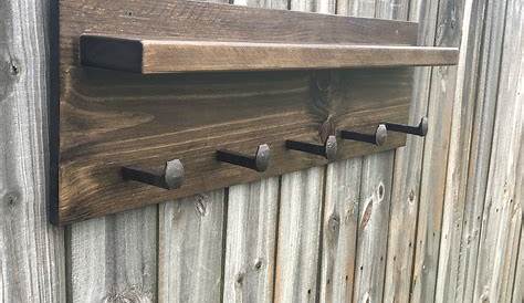 Reclaimed Wood Coat Rack With Railroad Spike Hooks Northshore Wood