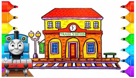 Railway Station Drawing Easy For Kids How To Draw YouTube