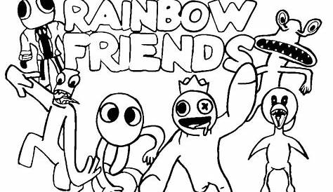 Lindo amigo rosa de Rainbow Friends Dibujos para colorear y libros en PDF