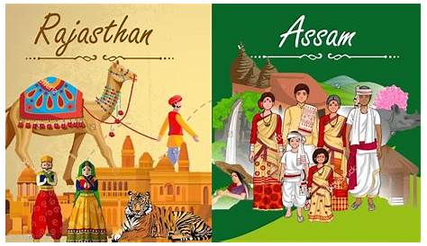 assam and rajasthan art integrated project - YouTube