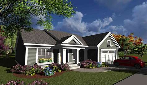 Ranch Style House Plan - 2 Beds 2.5 Baths 1500 Sq/Ft Plan #56-622