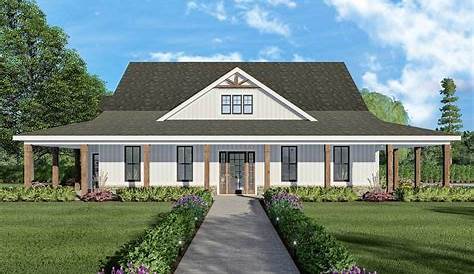 Exclusive Ranch Home Plan with Wrap-Around Porch - 149004AND