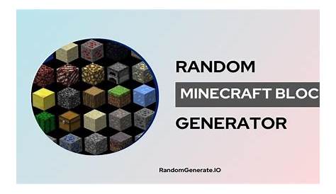 Random Block Generator Minecraft