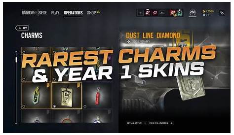 TOP 10 Rarest CHARMS & SKINS in Rainbow Six Siege - YouTube