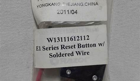 Razor Reset Button w/o Wire E100/E125 V8-V15 E150 V1-V5 W13111260112