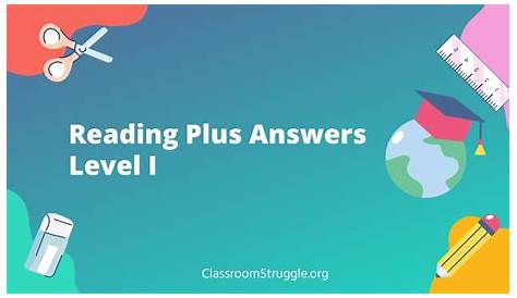 Reading Plus Answers For Level I