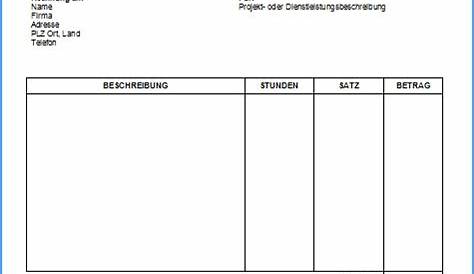 Pages Vorlage Rechnung | Numbersvorlagen.de