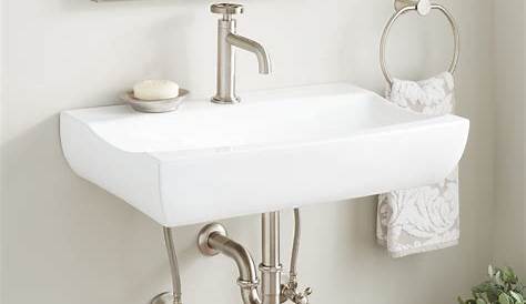 Rectangular White Ceramic Trough Undermount Sink | Luxury bathroom
