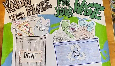 Students design an Earth Day poster and learn about reducing, reusing