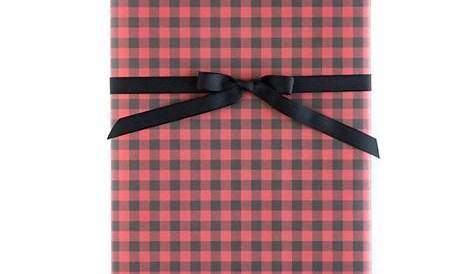 Red And Black Plaid Gift Wrap Country Lumberjack By