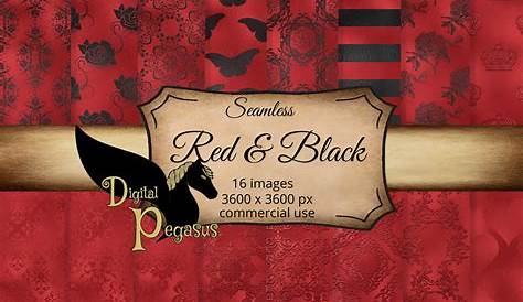 Seamless Red & Black Scrapbook Paper Valentine Digital Paper - Etsy