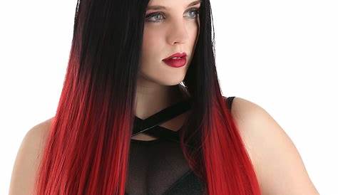 Red. Long, Straight, lace front wig | Lace front wigs, Red wigs, Wigs