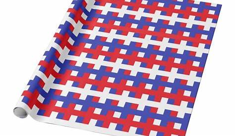 Amazon.com: Christmas Wrapping Paper White Red Blue with Pattern 5 Roll