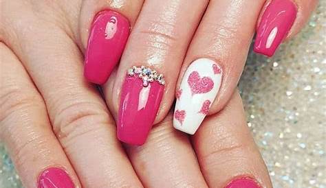 Red And Pink Valentine's Day Nails Cute Short Valentines 2021 Consists Of