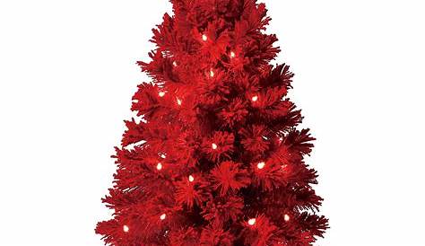 Red Christmas Tree Pre Lit