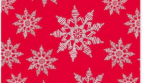 Red with White Christmas Snowflakes Holiday /ChristmasGift Wrap