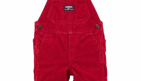 Toddler corduroy dungarees, red overall size 2 years | Vintage kids