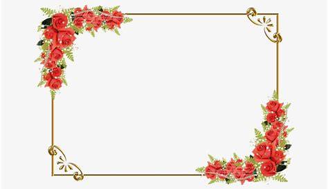 Red Floral Border PNG Pic | PNG Arts