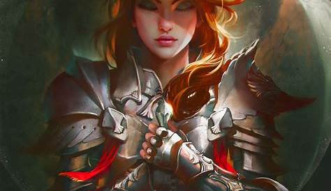 2560x1600 Redhead Fantasy Warrior Girl With Sword 4k Wallpaper