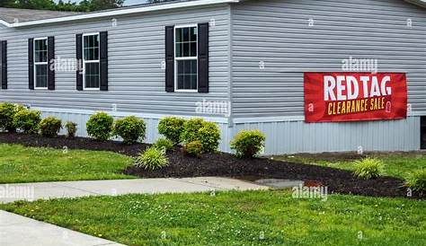 Home for Sale Red Sign. Discount Offer Price Sign. Sale Tag Stock