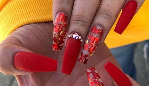 Red Valentines Day Nails 2023 Soulmate Heart Long Short